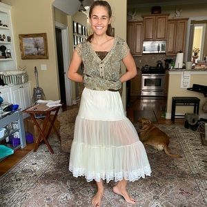 Malco Modes Vintage Tea-Length Chiffon Petticoat